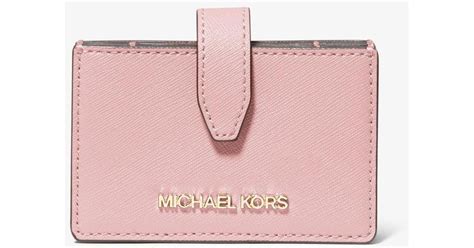 michael kors jet set travel sangria|Jet Set Travel Medium Saffiano Leather Accordion Card Case.